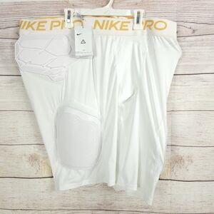 Nike Pro Hyperstrong Padded White Gold Football Shorts AQ2732-101 Men Size 4XL